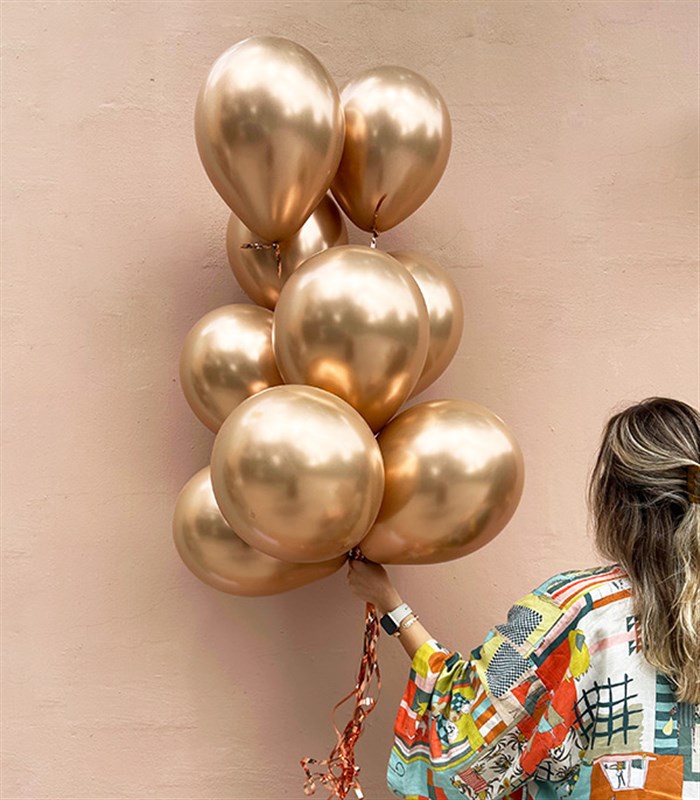 Uçan 10 Balon Seti Bronz