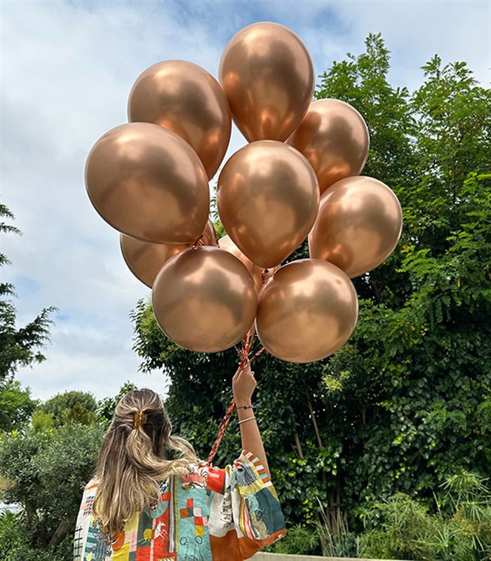 Uçan 10 Balon Seti Bronz