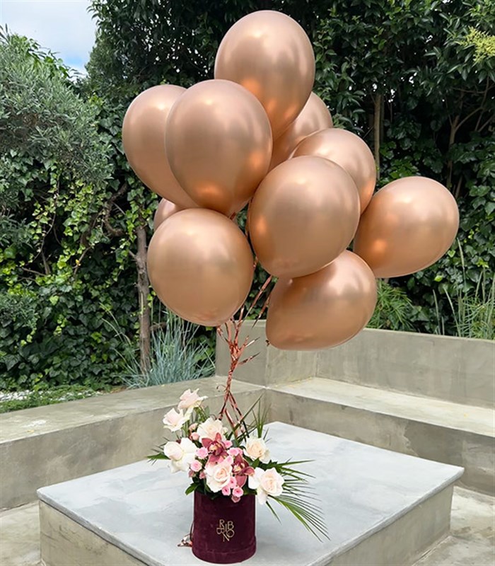 Uçan 10 Balon Seti Bronz