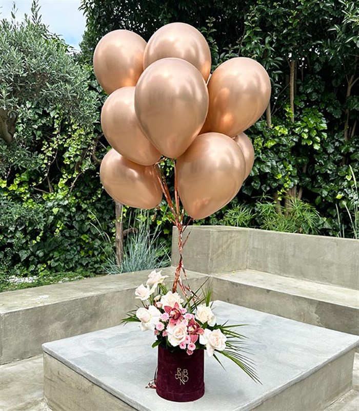 Uçan 10 Balon Seti Bronz