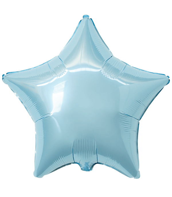 Açık Mavi Yıldız Uçan Balon 45 cm