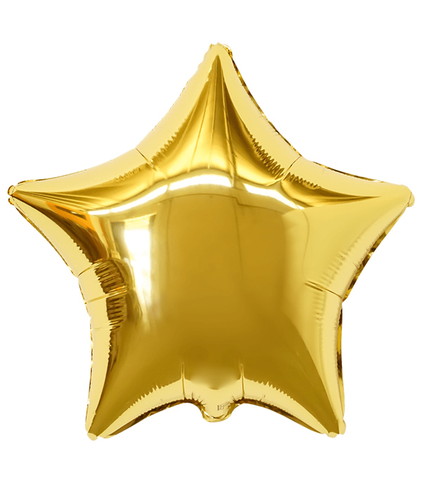 Gold Star Flying Helium Balloon 45 cm