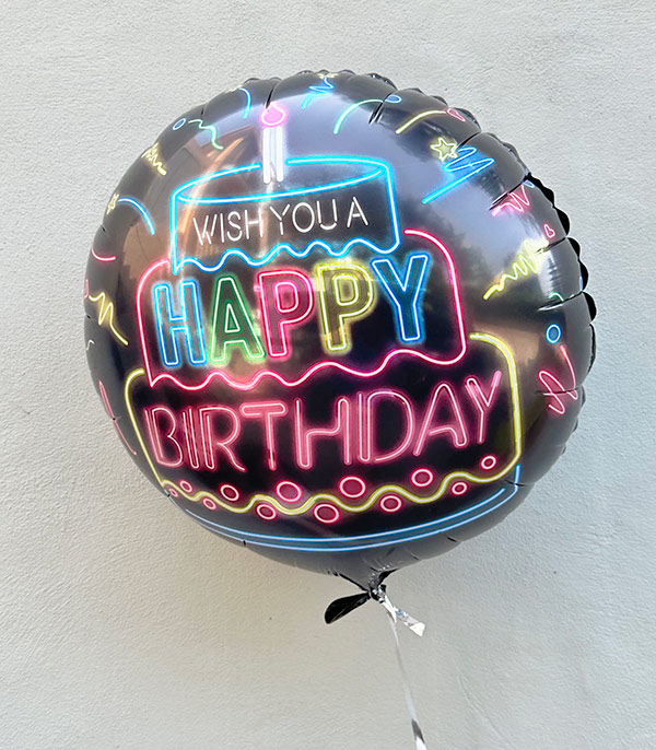 Neon Happy Birthday Uçan Balon 45 cm