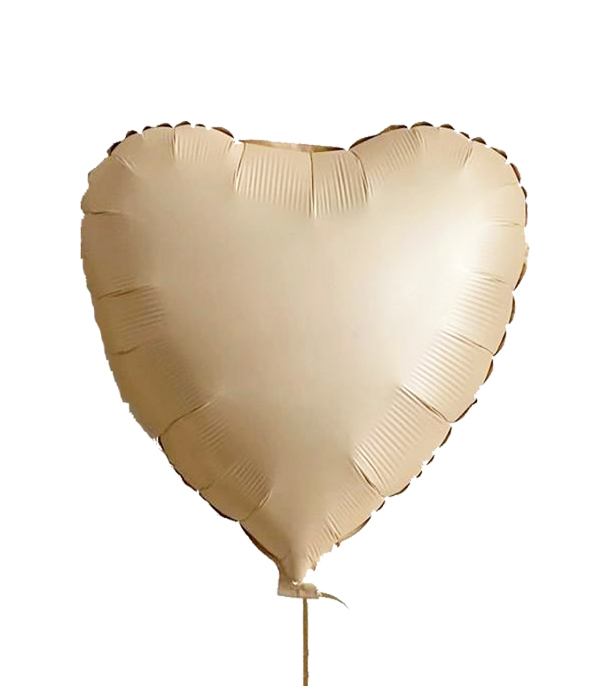 Satin Nude Heart Flying Helium Balloon 45 cm