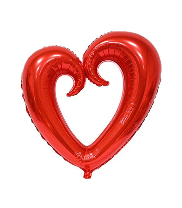 Kırmızı Uçan Kalp Balon 100 cm