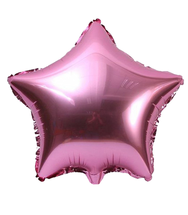 Light Pink Star Flying Helium Balloon 45 cm