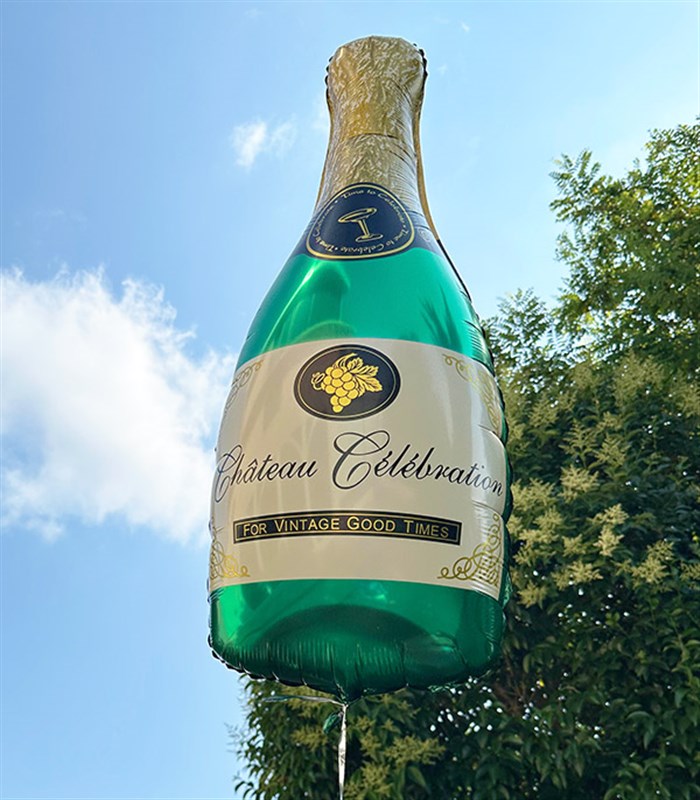 Yeşil Şampanya Uçan Balon 90 cm