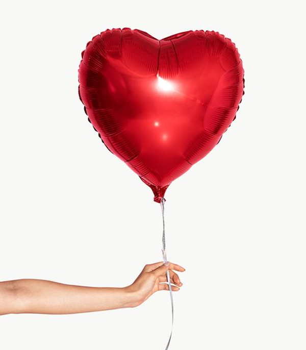 Kırmızı Uçan Kalp Balon 45 cm