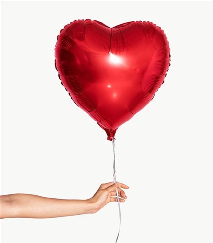 Kırmızı Uçan Kalp Balon 45 cm