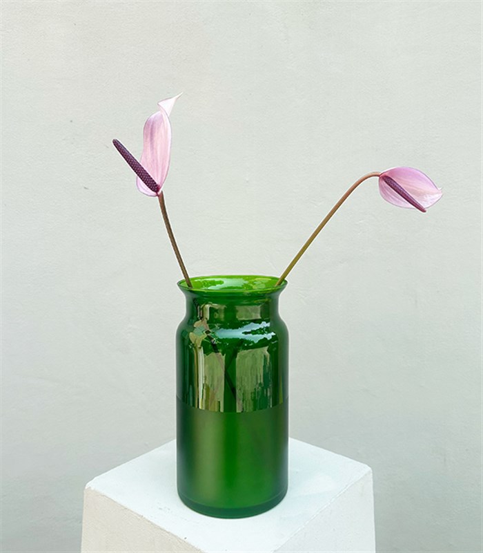 Buketim Deluxe Yeşil Cam Vazoda Gitsin