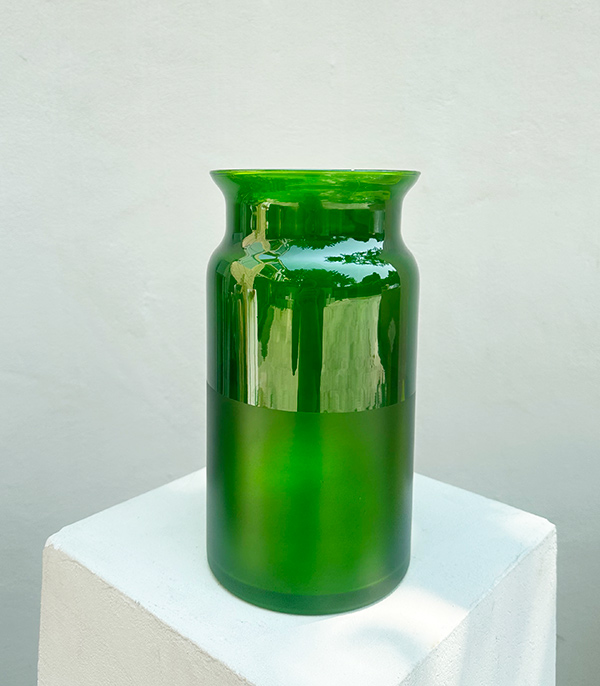 My Bouquet Be Sent Deluxe Green Glass Vase