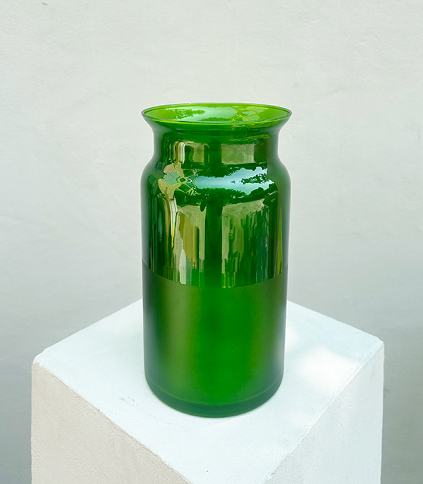 My Bouquet Be Sent Deluxe Green Glass Vase