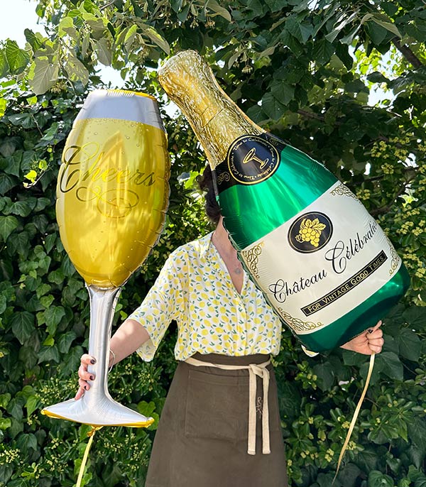 Şampanya & Cheers Kadeh Uçan Balon Seti