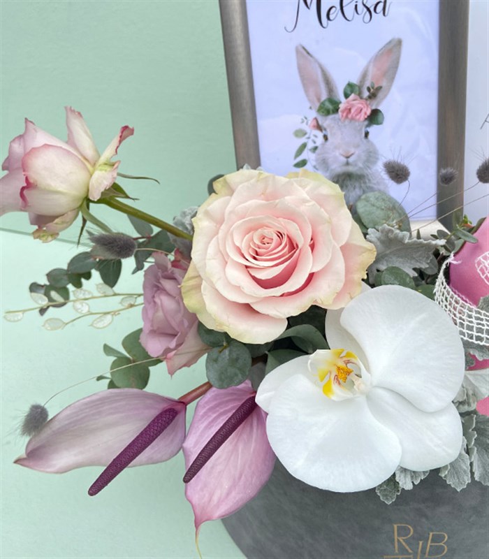 İsme Özel Miela Kids & Pure Project Yeni Doğan Bebek Hediye Kutusu Kız Lila Pembe