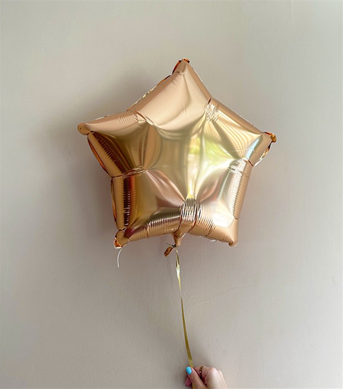 Gold Yıldız Uçan Balon 45 cm
