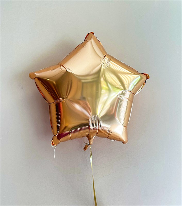 Gold Yıldız Uçan Balon 45 cm
