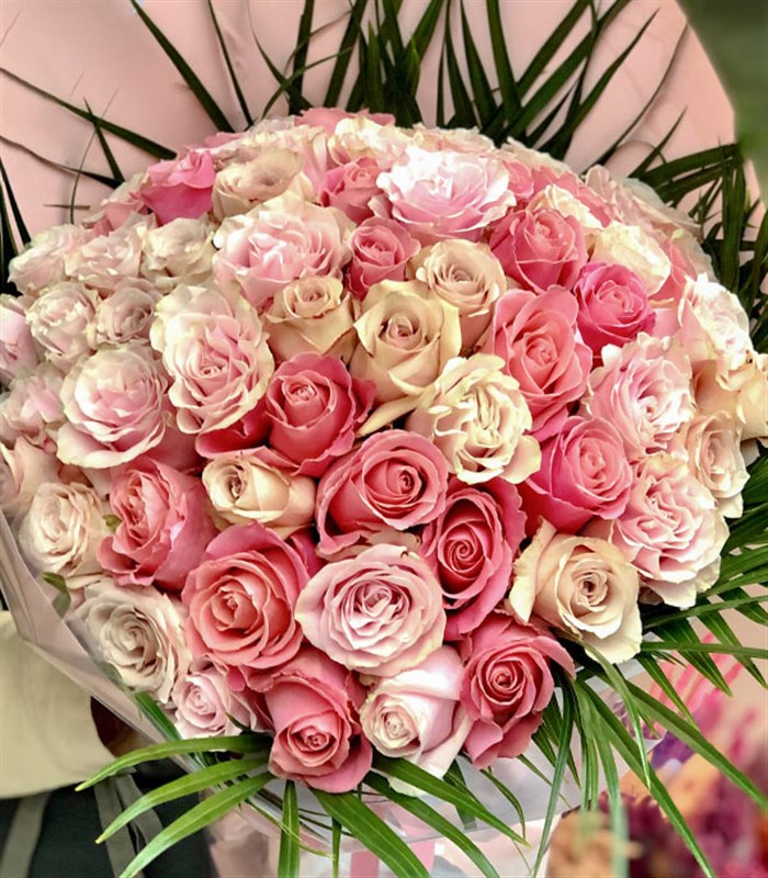 Royal Deluxe Pembe Somon 75 Gül Buketi