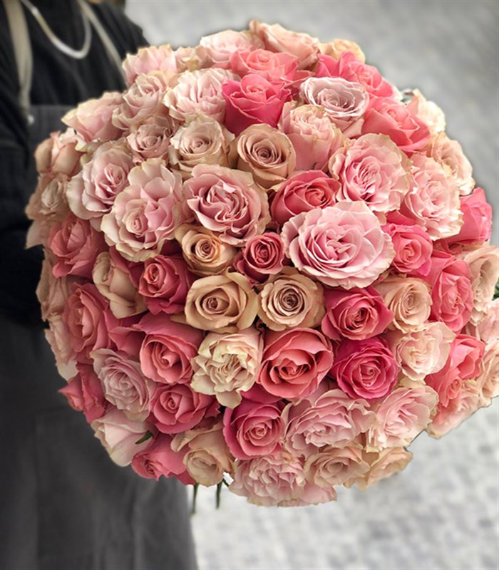 Royal Deluxe Pembe Somon 75 Gül Buketi