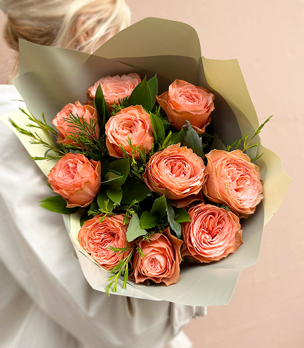 Janis Joplin Salmon Roses Bouquet