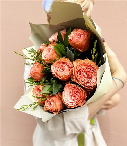 Janis Joplin Salmon Roses Bouquet