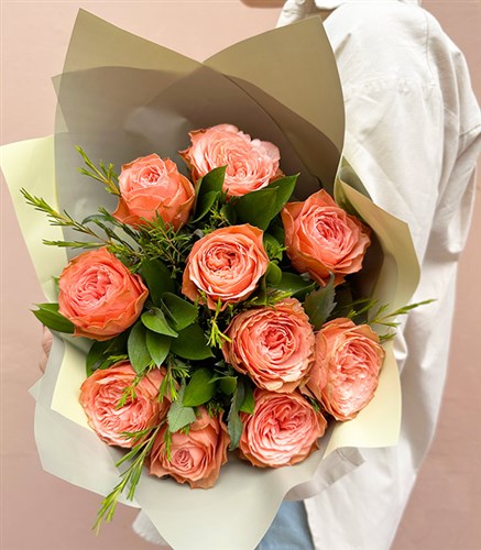 Janis Joplin Salmon Roses Bouquet