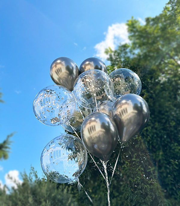 Silver Confetili 10'Lu Uçan Balon Seti