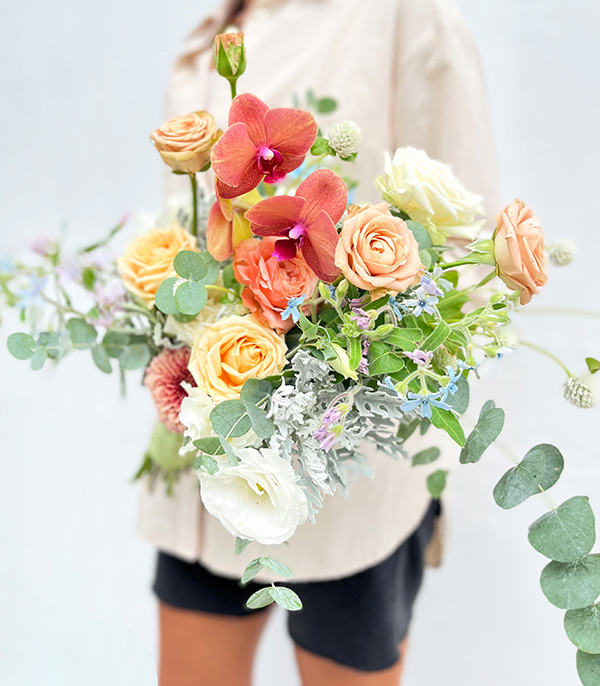 Soft Pastel Roses Bridal Bouquet & Boutonniere Set
