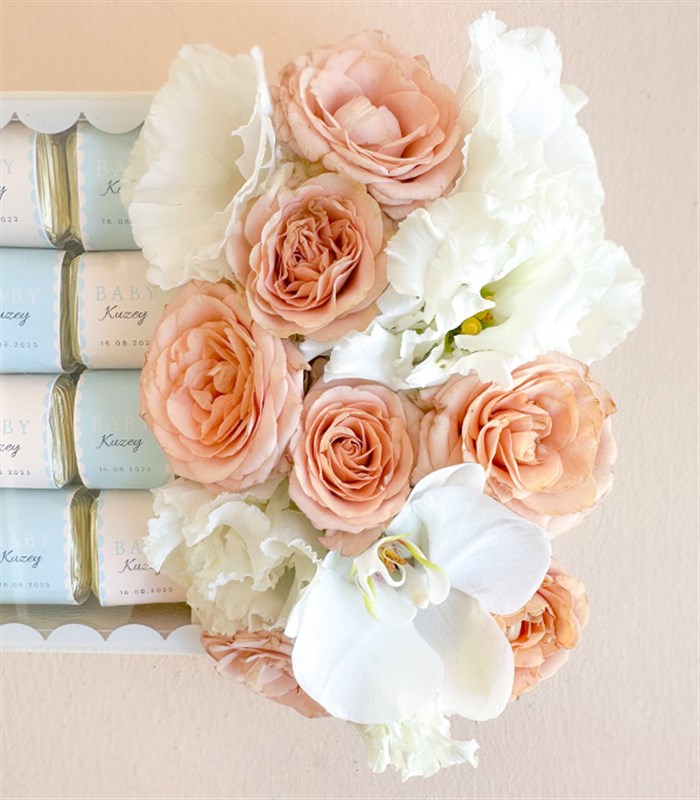 Little Baby İsme Özel 32Li Yenidoğan Bebek Tebrik Çikolatası Grand Deluxe