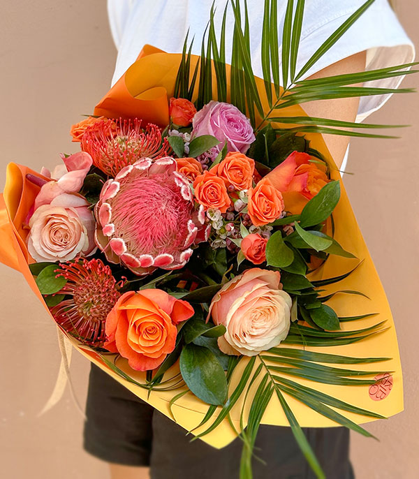 Queen Protea Orange Bouquet Limited Edition