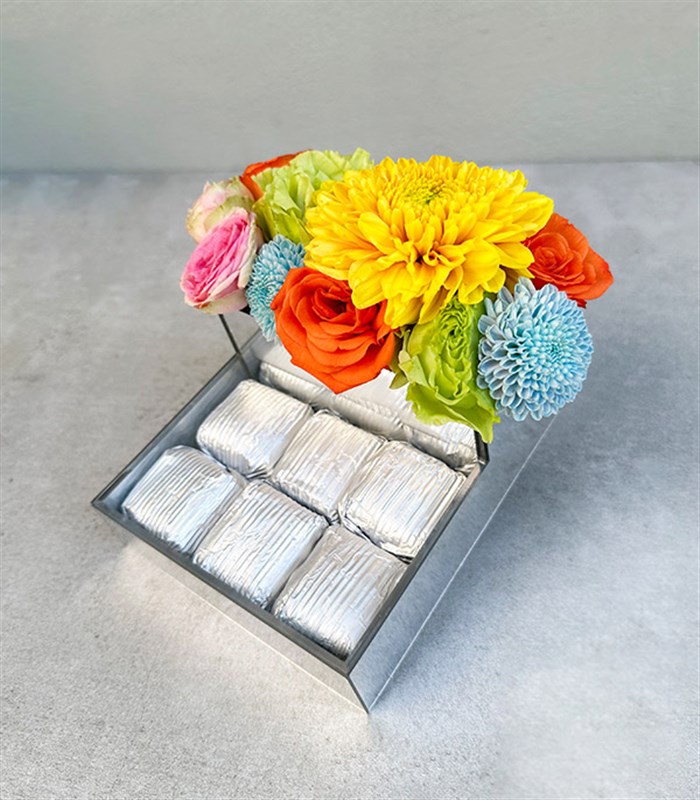 Geçmiş Olsun Rengarenk Çiçekli Mini Çikolata