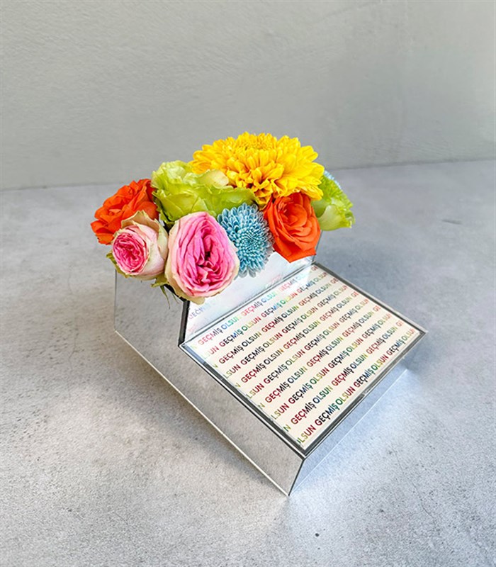 Geçmiş Olsun Rengarenk Çiçekli Mini Çikolata