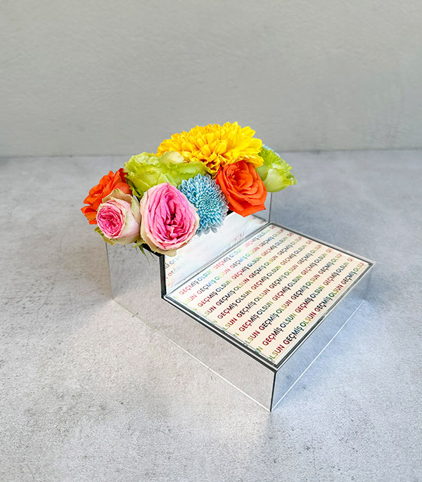 Geçmiş Olsun Colorful Flower Tiny Chocolate Tray