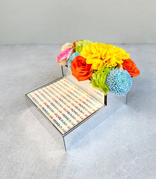 Geçmiş Olsun Colorful Flower Tiny Chocolate Tray