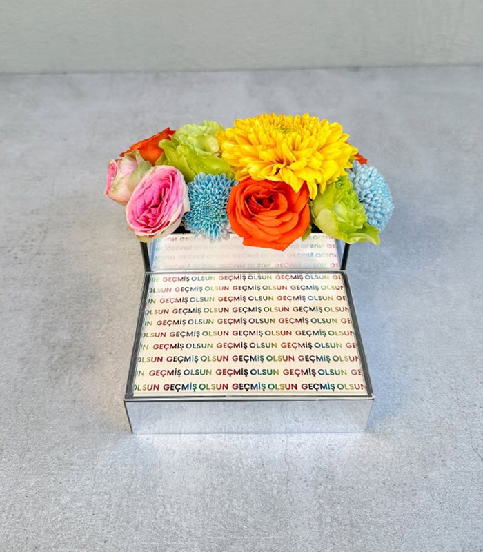 Geçmiş Olsun Rengarenk Çiçekli Mini Çikolata