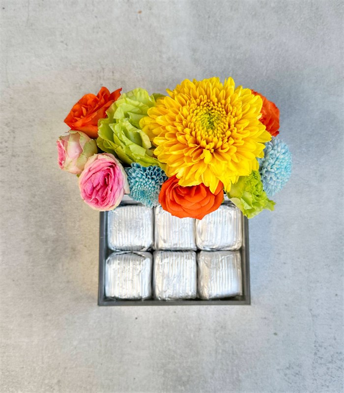 Geçmiş Olsun Rengarenk Çiçekli Mini Çikolata