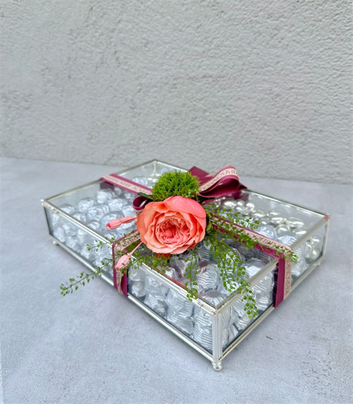 Somon Silver Royal Deluxe Yıldız 90Lı Cam Çikolata Kutusu