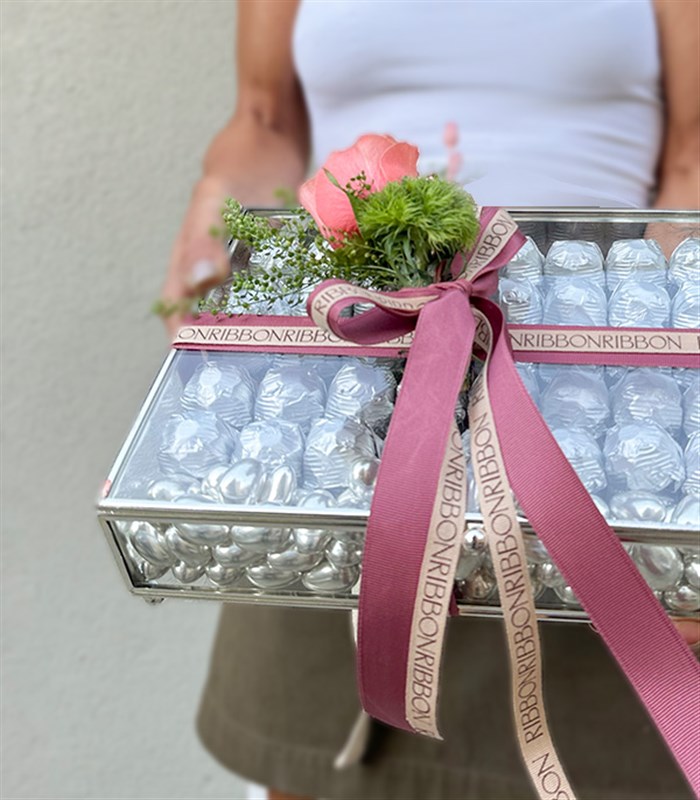 Somon Silver Royal Deluxe Yıldız 90Lı Cam Çikolata Kutusu