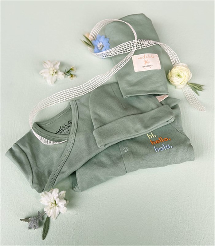 İsme Özel Miela Kids & Pure Project Yeni Doğan Bebek Hediye Kutusu Erkek