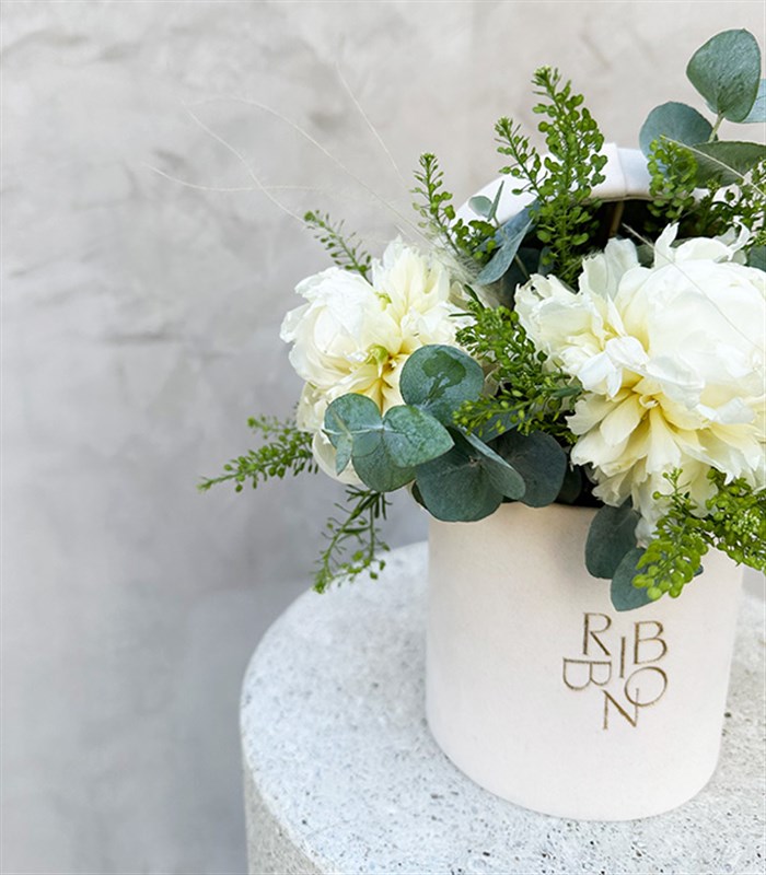 Senfoni Mini Krem Kutuda Beyaz Şakayık