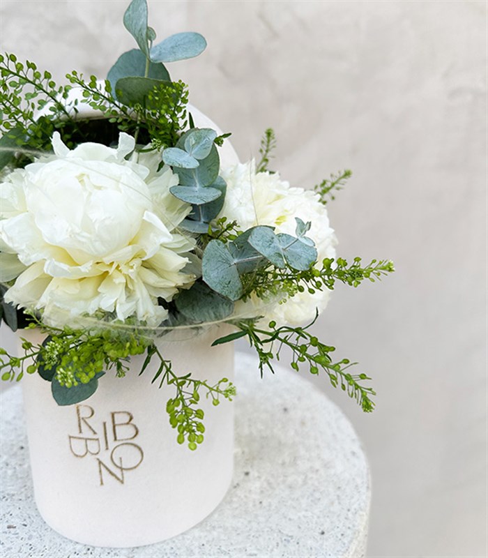 Senfoni Mini Krem Kutuda Beyaz Şakayık