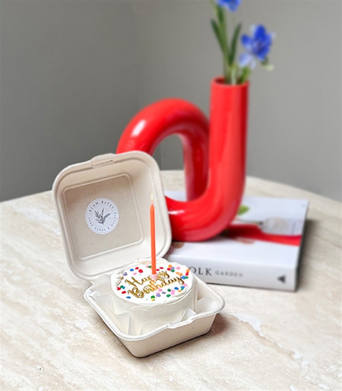 Beam Bakes Confetti Happy Birthday Mini Bento Yaş Pasta