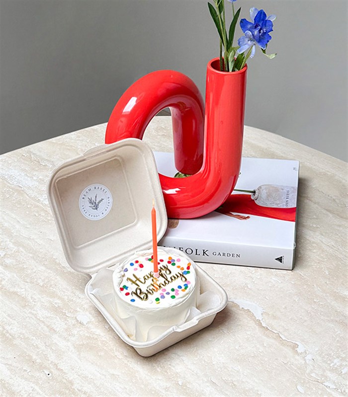 Beam Bakes Confetti Happy Birthday Mini Bento Yaş Pasta