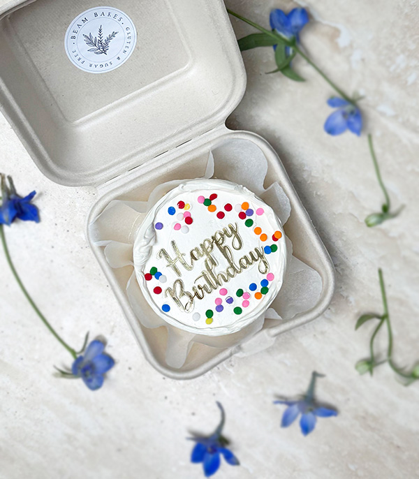 Beam Bakes Confetti Happy Birthday Mini Bento Yaş Pasta