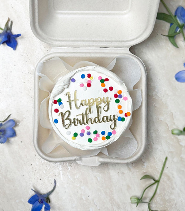 Beam Bakes Confetti Happy Birthday Mini Bento Yaş Pasta