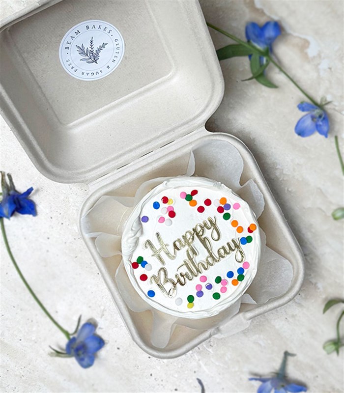 Beam Bakes Confetti Happy Birthday Mini Bento Yaş Pasta