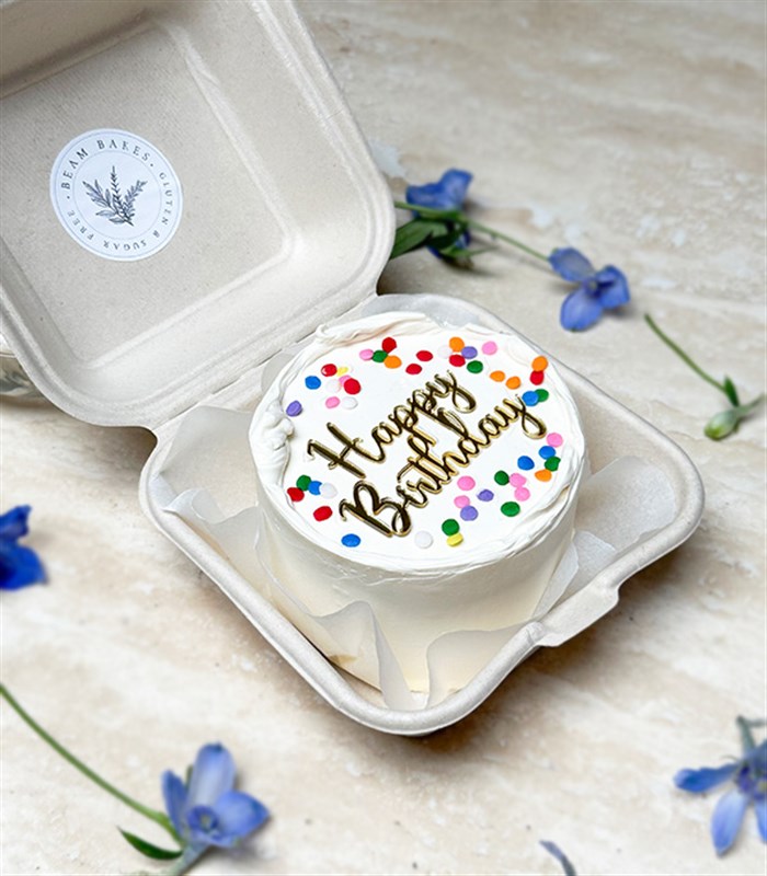 Beam Bakes Confetti Happy Birthday Mini Bento Yaş Pasta