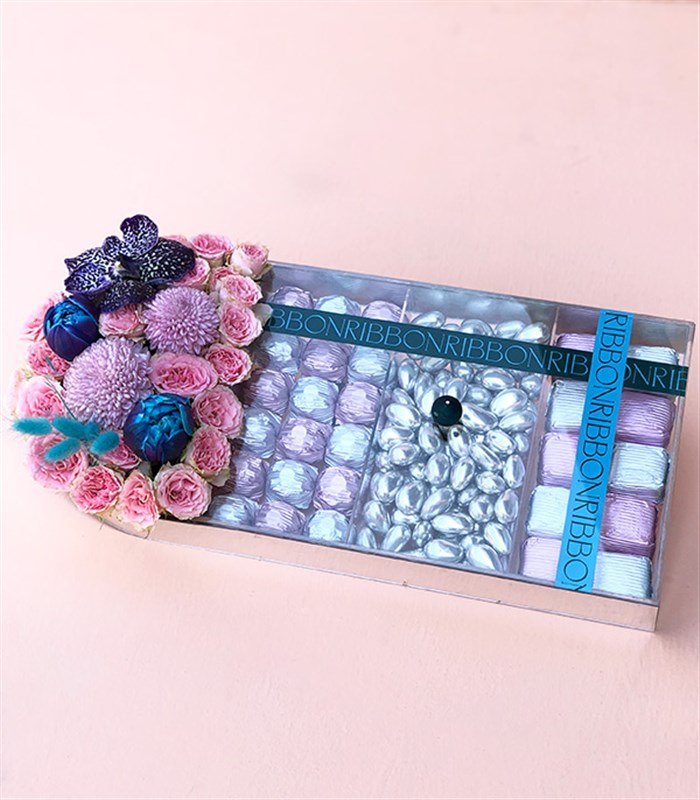 Turuncu Silver Deluxe Badem Draje Çikolata Tepsisi