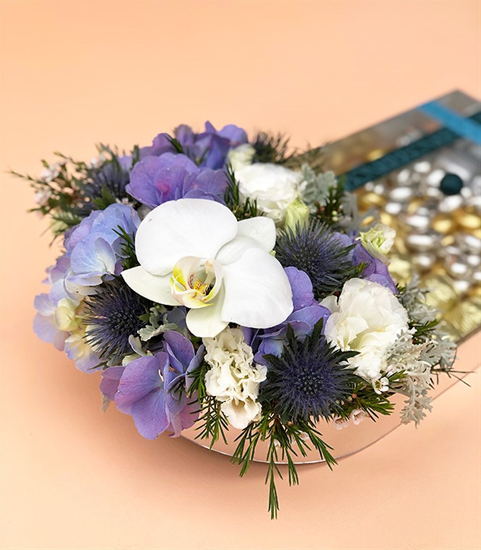 Turuncu Silver Deluxe Badem Draje Çikolata Tepsisi