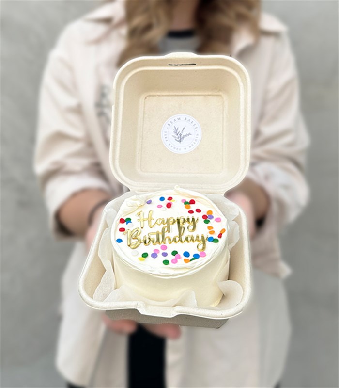 Beam Bakes Confetti Happy Birthday Mini Bento Yaş Pasta