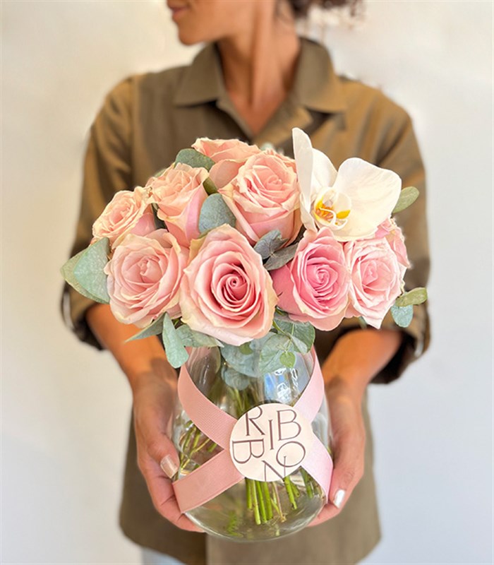 Claire Pembe Gül Buketi